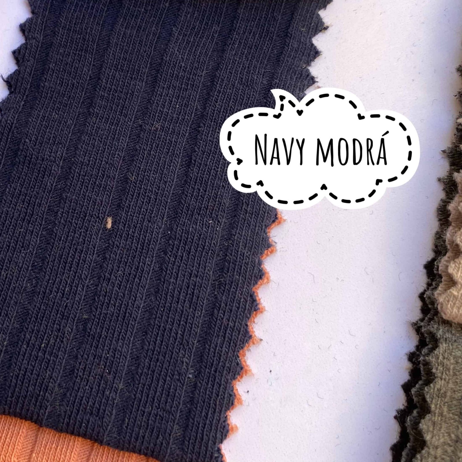ŽEBROVANÝ ÚPLET premium - NAVY - Obrázek 3