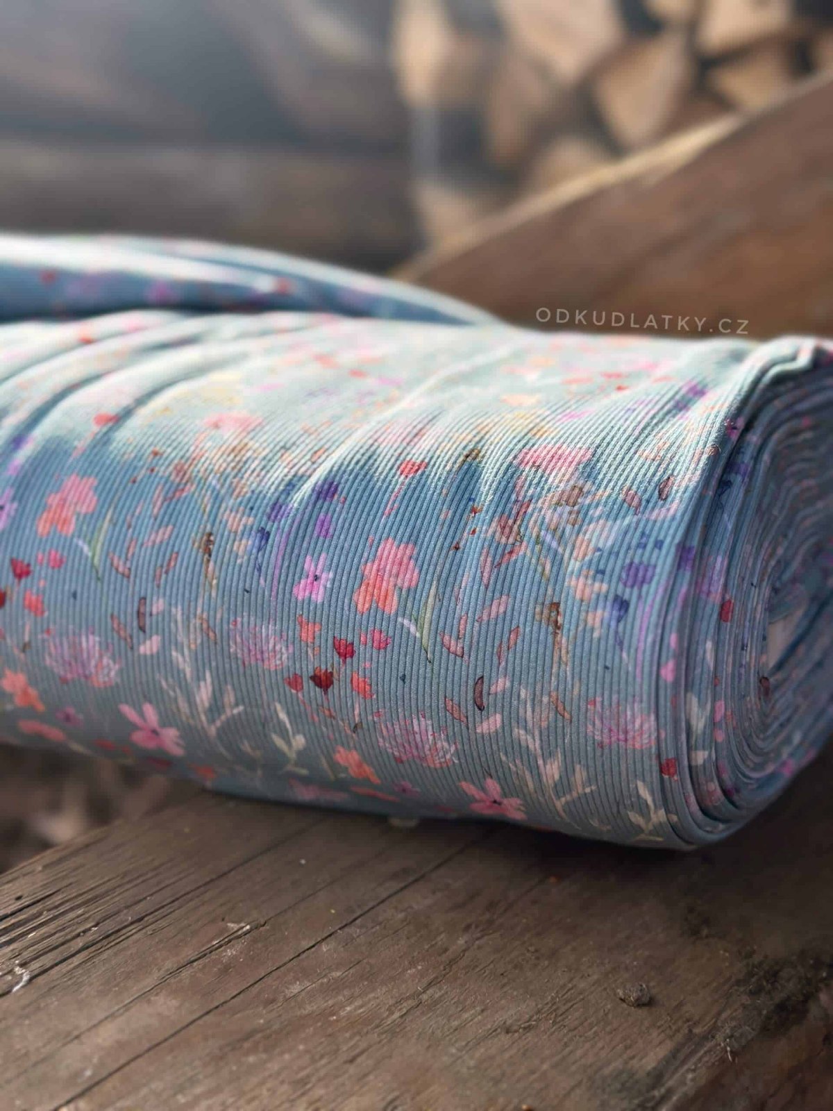 Žebrovaný úplet - kolekce FLOWERS - Obrázek 6