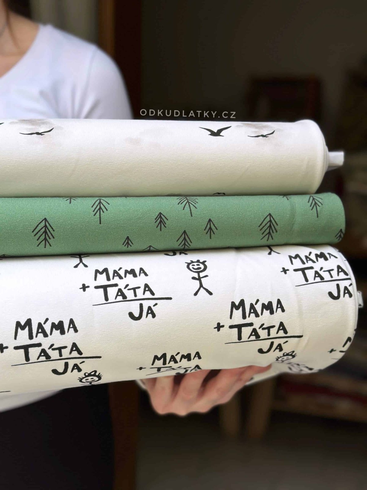 SLEVA, AUTORSKÝ VZOR: máma + táta = já ČERNÁ, SLEVA !! - Obrázek 7
