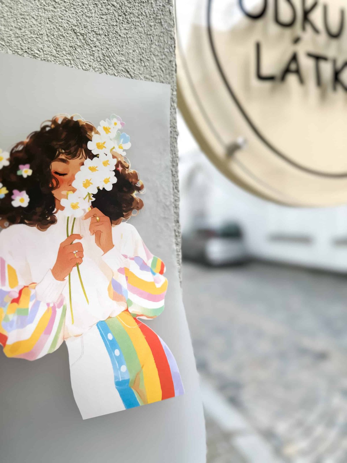 N41 NAŽEHLOVAČKY NA OBLEČENÍ: Hippie žena, výška 20cm