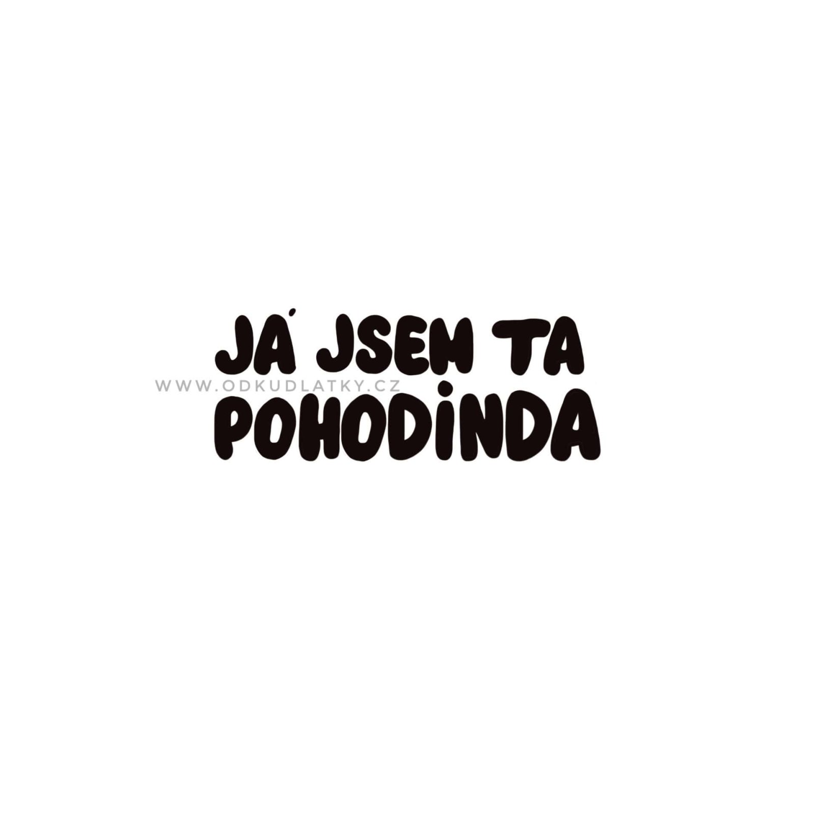 AV13 NAŽEHLOVAČKA NA OBLEČENÍ / NAŽEHLOVACÍ OBRÁZKY: Já jsem ta pohodinda