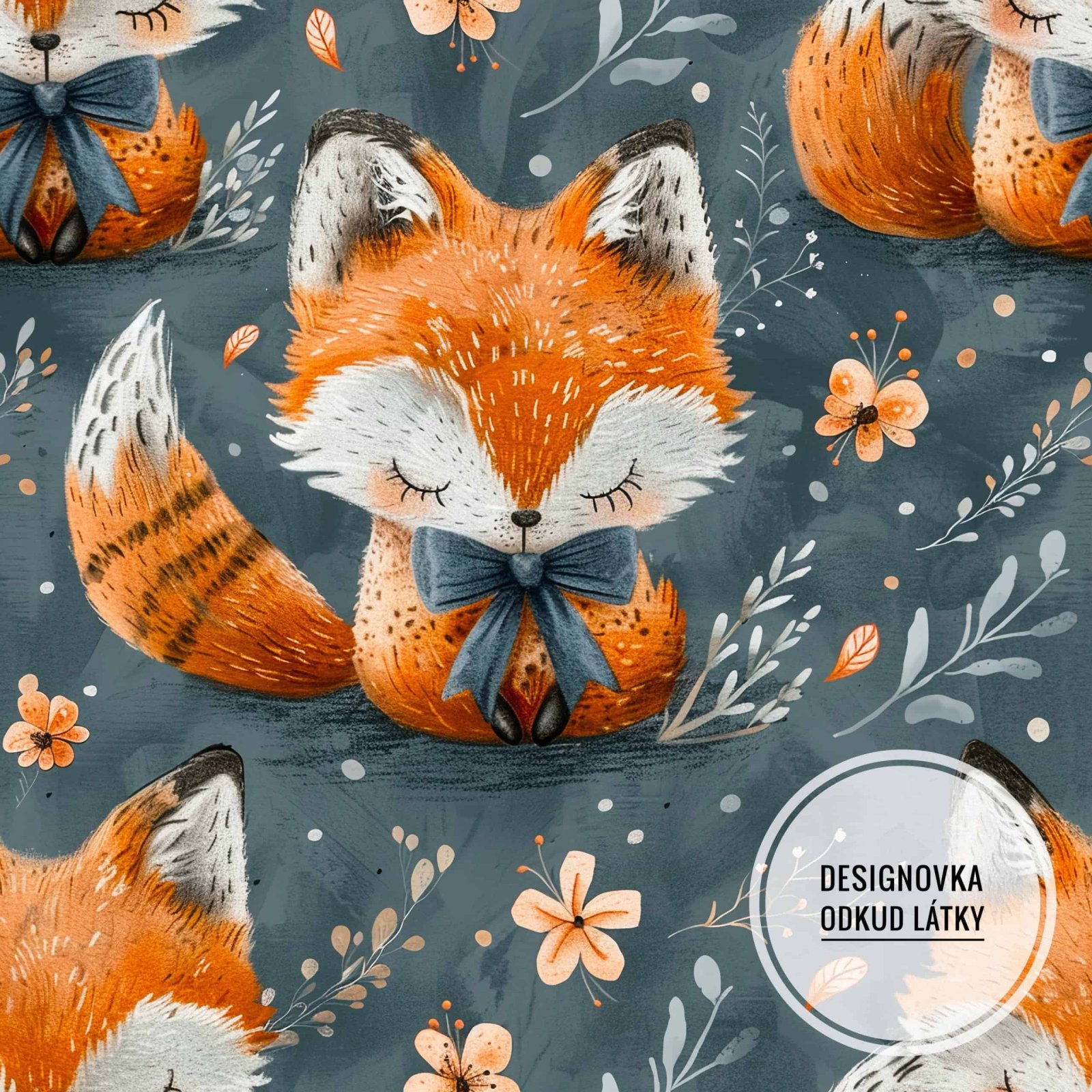 DESIGNOVÝ ÚPLET: Zasněná liška s mašlí