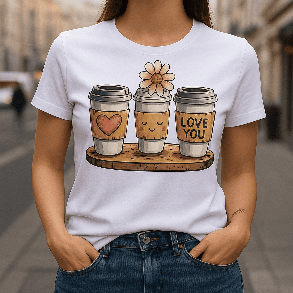 N235 Nažehlovačka na oblečení: Káva Latté